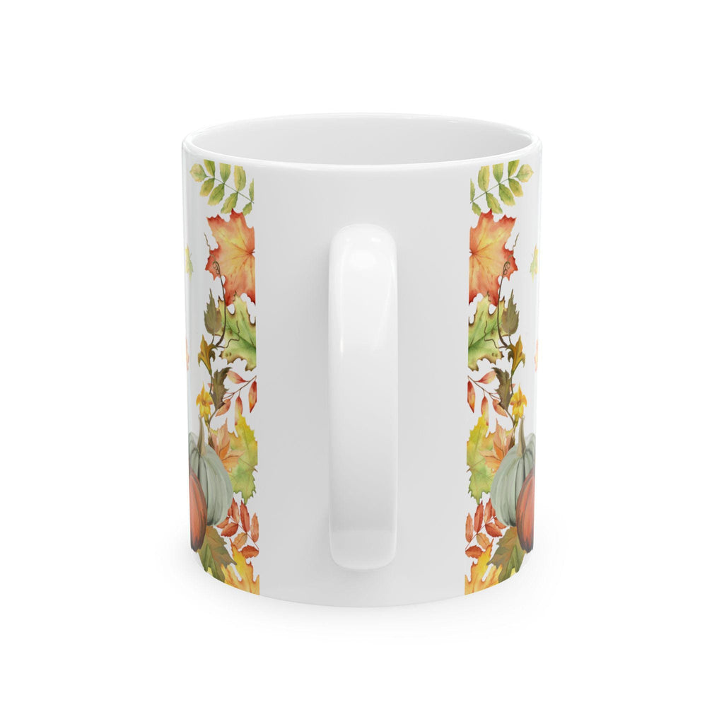 Thanksgiving Day Mug | Golden Retriever, Pumpkins, Fall Leaves. L