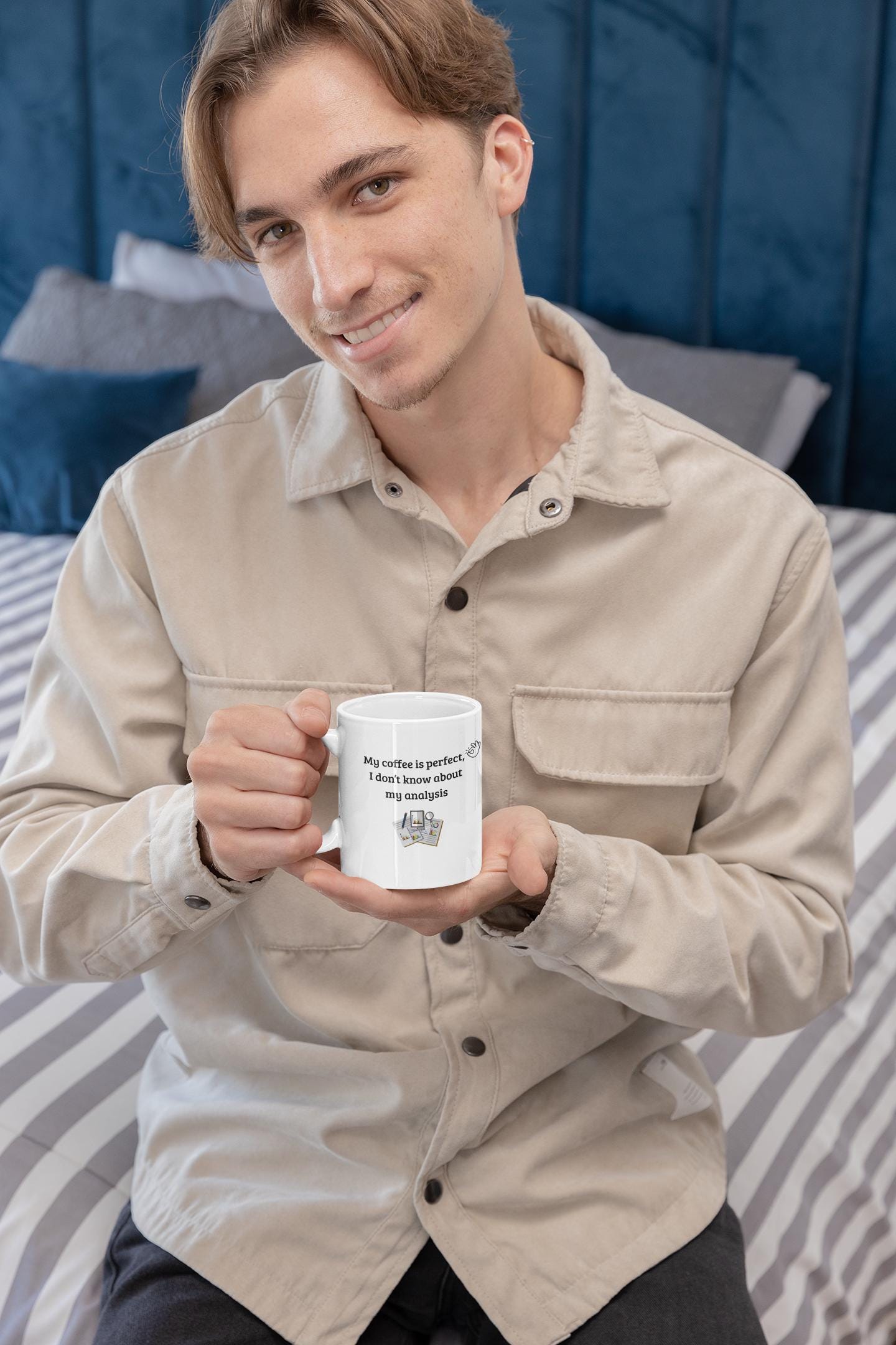 Ceramic Coffee Mug | Gentle Humor Office Drinkware | Data Nerd Gift