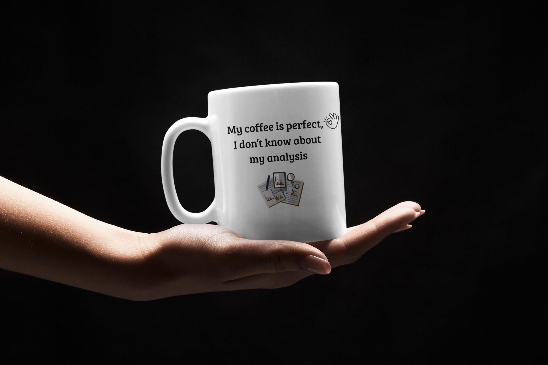 Ceramic Coffee Mug | Gentle Humor Office Drinkware | Data Nerd Gift