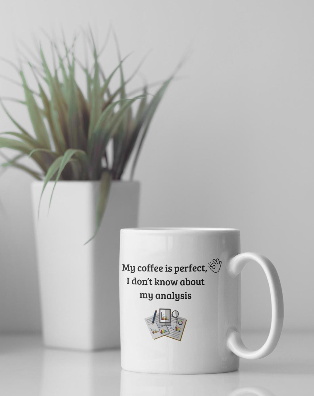 Ceramic Coffee Mug | Gentle Humor Office Drinkware | Data Nerd Gift