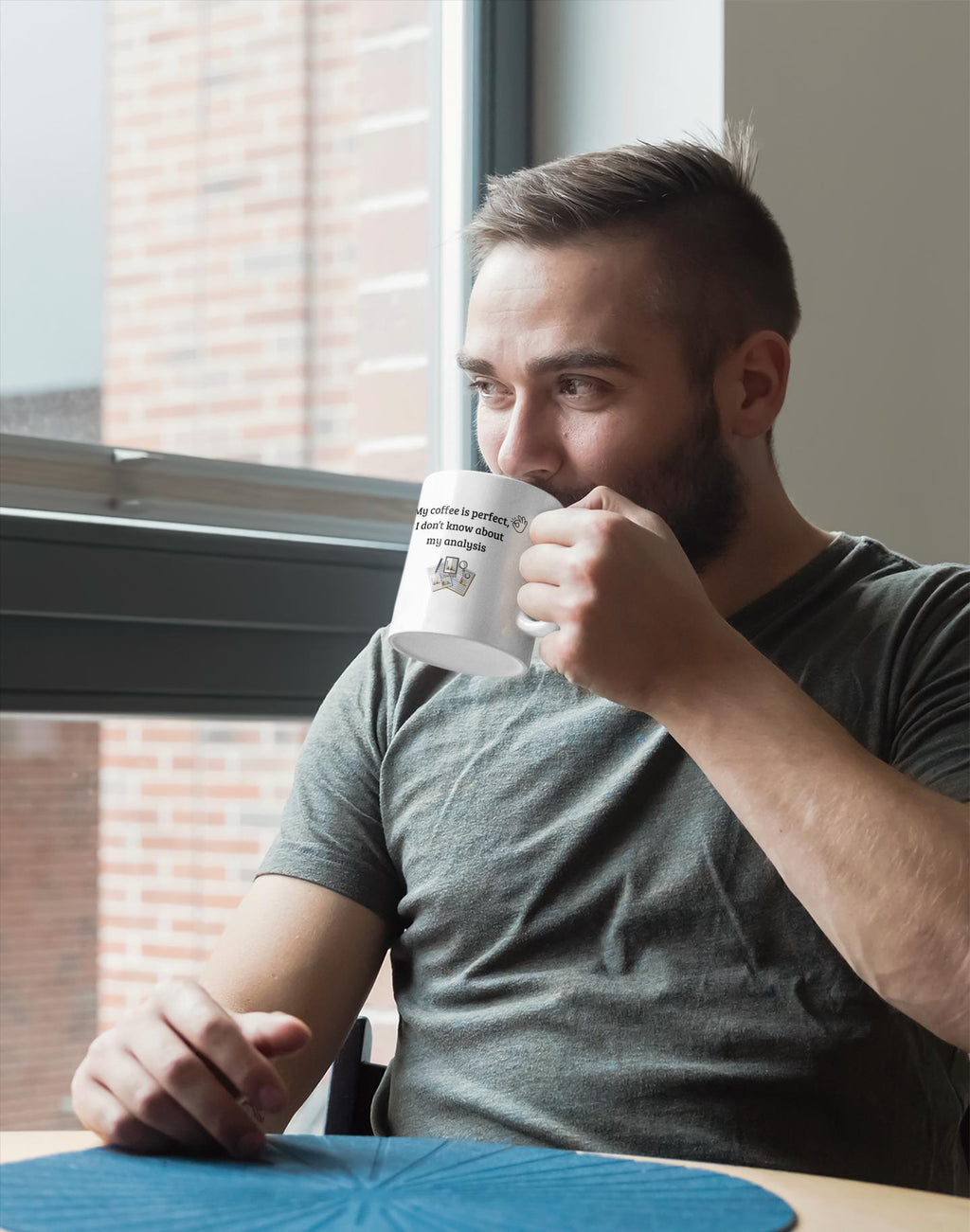 Ceramic Coffee Mug | Gentle Humor Office Drinkware | Data Nerd Gift