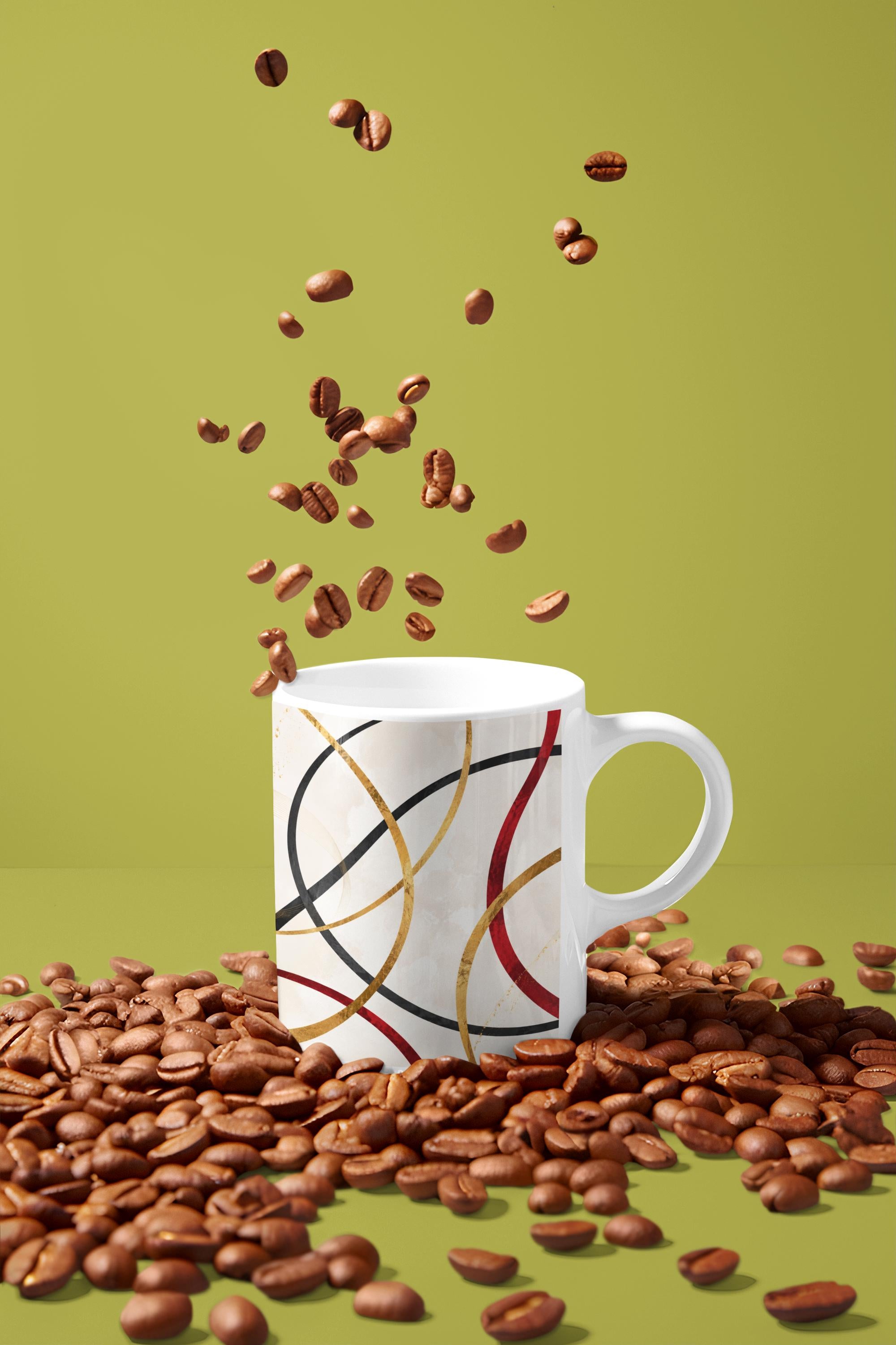 Abstract Interlocking Rings Mug | Modern Geometric Coffee Cup
