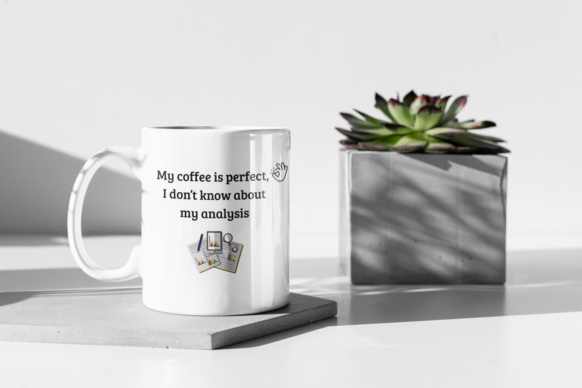 Ceramic Coffee Mug | Gentle Humor Office Drinkware | Data Nerd Gift