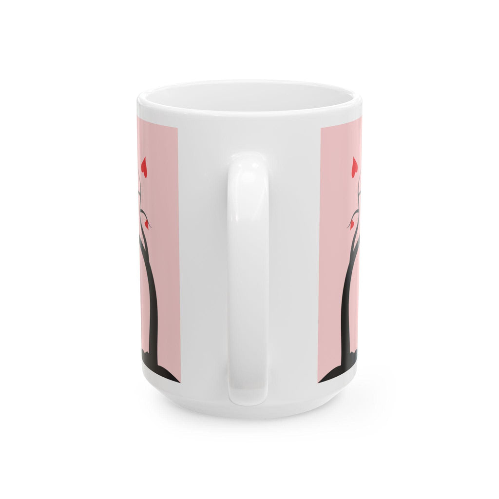 Romantic Proposal Scene Ceramic Mug | Valentine Hearts Coffee Cup