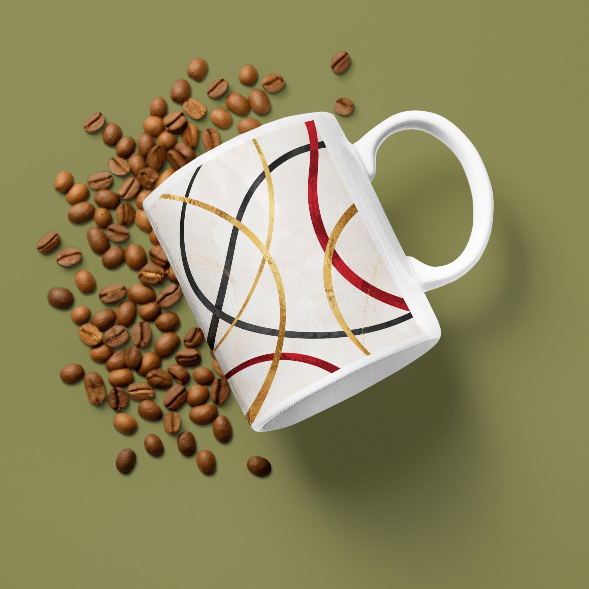 Abstract Interlocking Rings Mug | Modern Geometric Coffee Cup