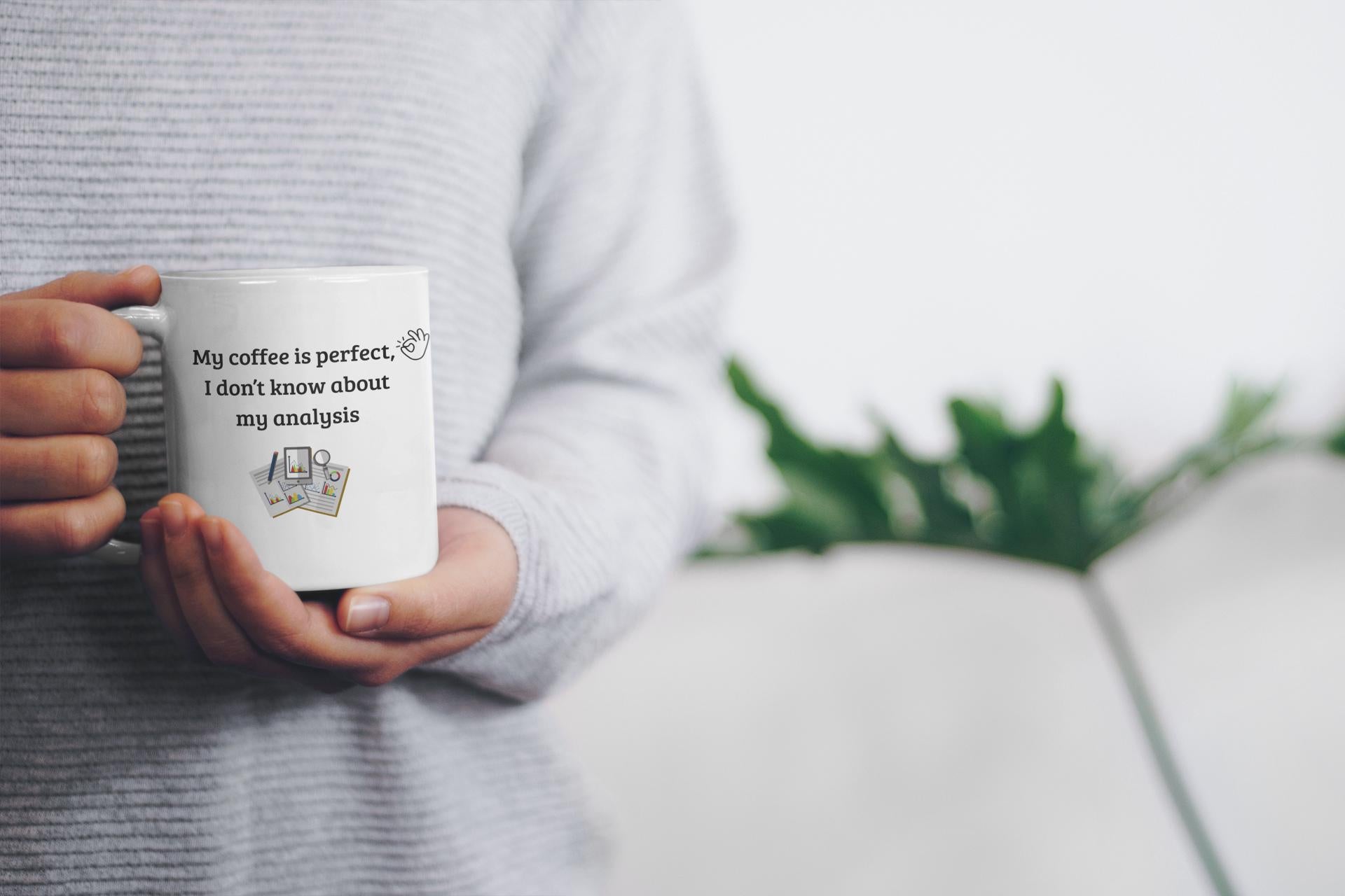 Ceramic Coffee Mug | Gentle Humor Office Drinkware | Data Nerd Gift