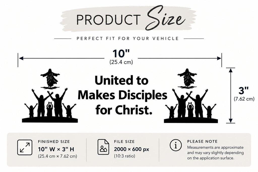 Christian Car Decal, Make Disciples for Christ Sticker, Faith Based Auto Decal, Church Gift