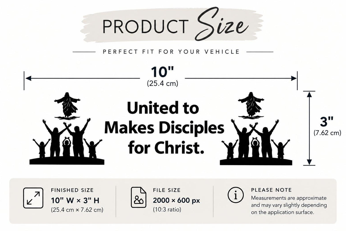 Christian Car Decal, Make Disciples for Christ Sticker, Faith Based Auto Decal, Church Gift