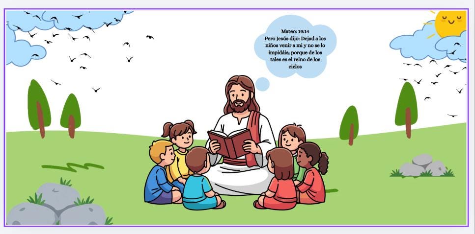 Jesus Teaching Children Illustration Mug | Christian Scripture Kids Scene Ceramic