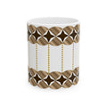 Geometric Gold Star Pattern Mug | Ceramic Coffee Cup