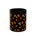 Autumn Leaf Black Ceramic Mug | Fall Coffee Lover Gift (11oz, 15oz)