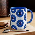 Accent Circle Mug – White Ceramic with Colored Interior (11 oz)