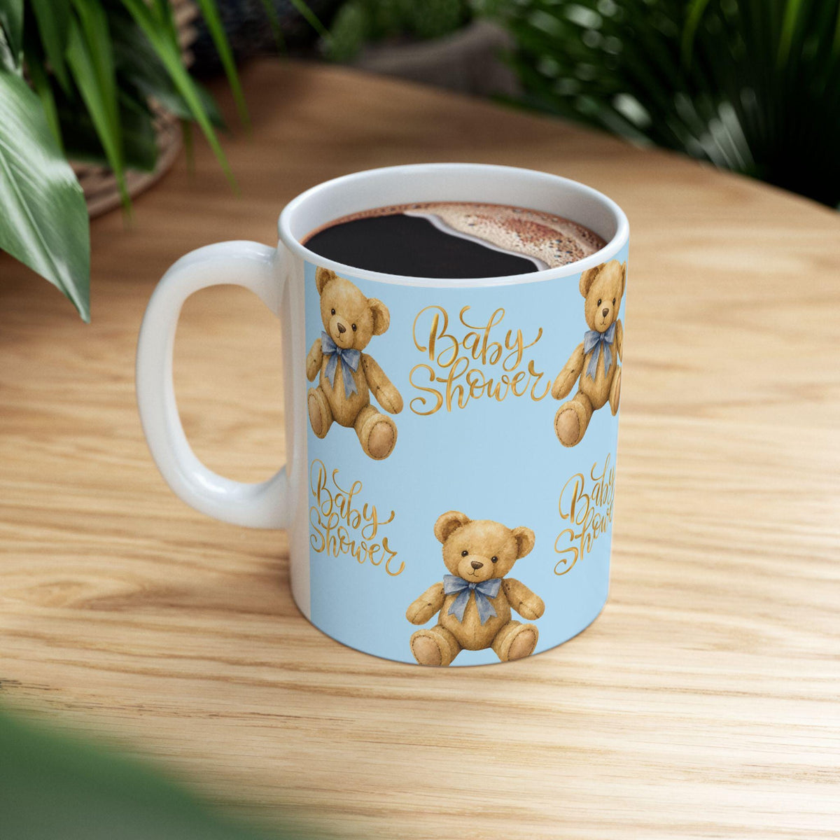 Teddy Bear Baby Shower Mug | Blue Ceramic Mug  | It's a Boy