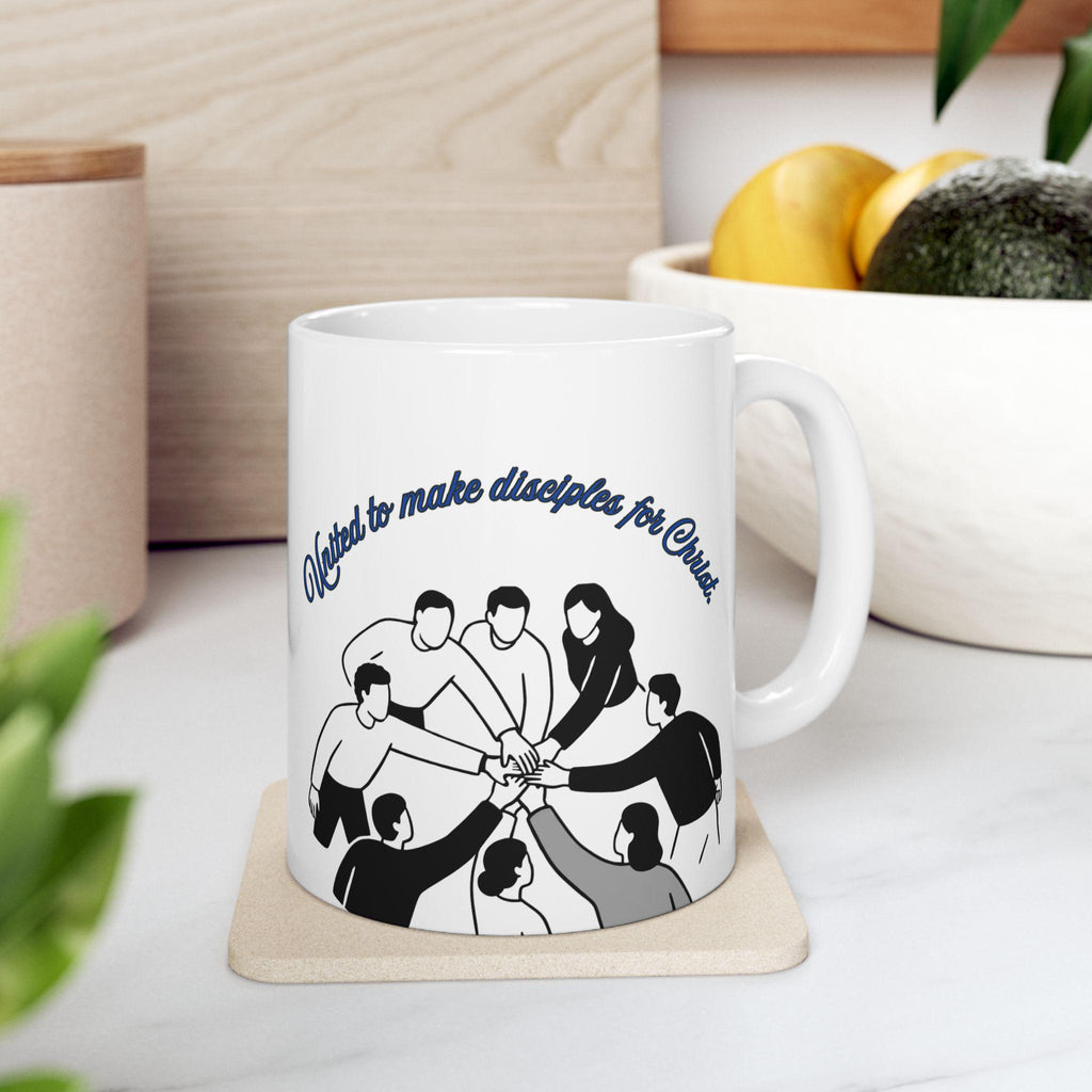 United to Make Disciples for Christ Mug | Faith Coffee Cup (Bilingual Design)