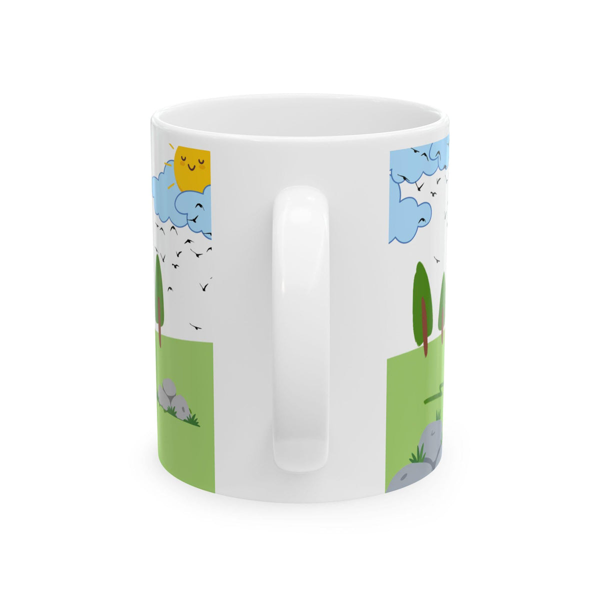 Jesus Teaching Children Illustration Mug | Christian Scripture Kids Scene Ceramic