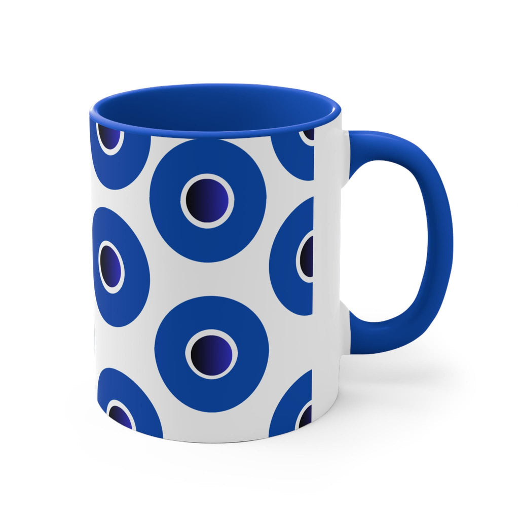 Accent Circle Mug – White Ceramic with Colored Interior (11 oz)