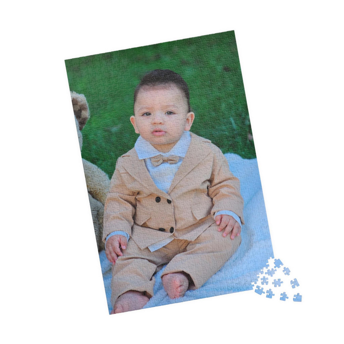 Custom Baby Portrait Jigsaw Puzzle, 520 or 1014 Pieces, Personalized Keepsake Gift